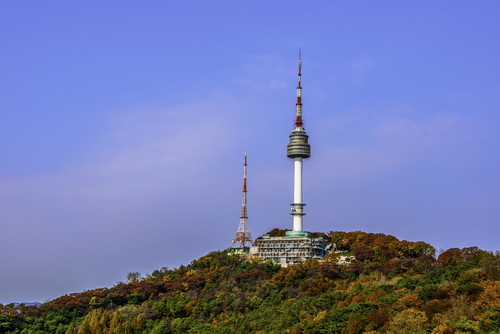 韓国ソウルのテレビ塔。