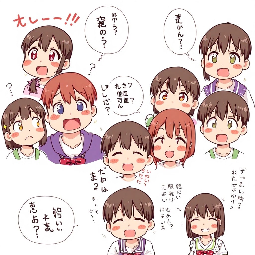 「진짜?!」「정말요?」と驚いたり疑ったりする表情のイラスト