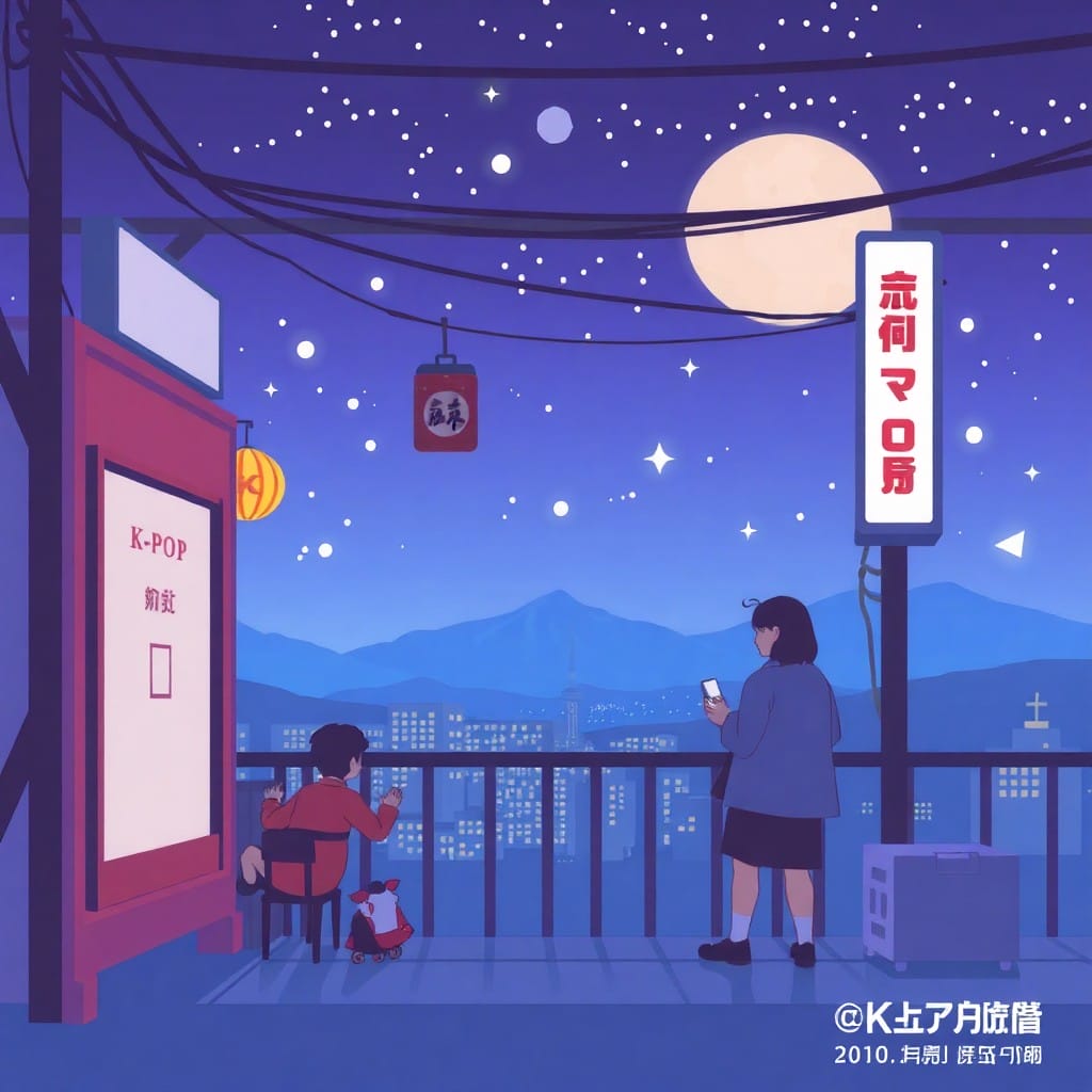 日常生活の中で楽しく韓国語に触れているイメージのコラージュ