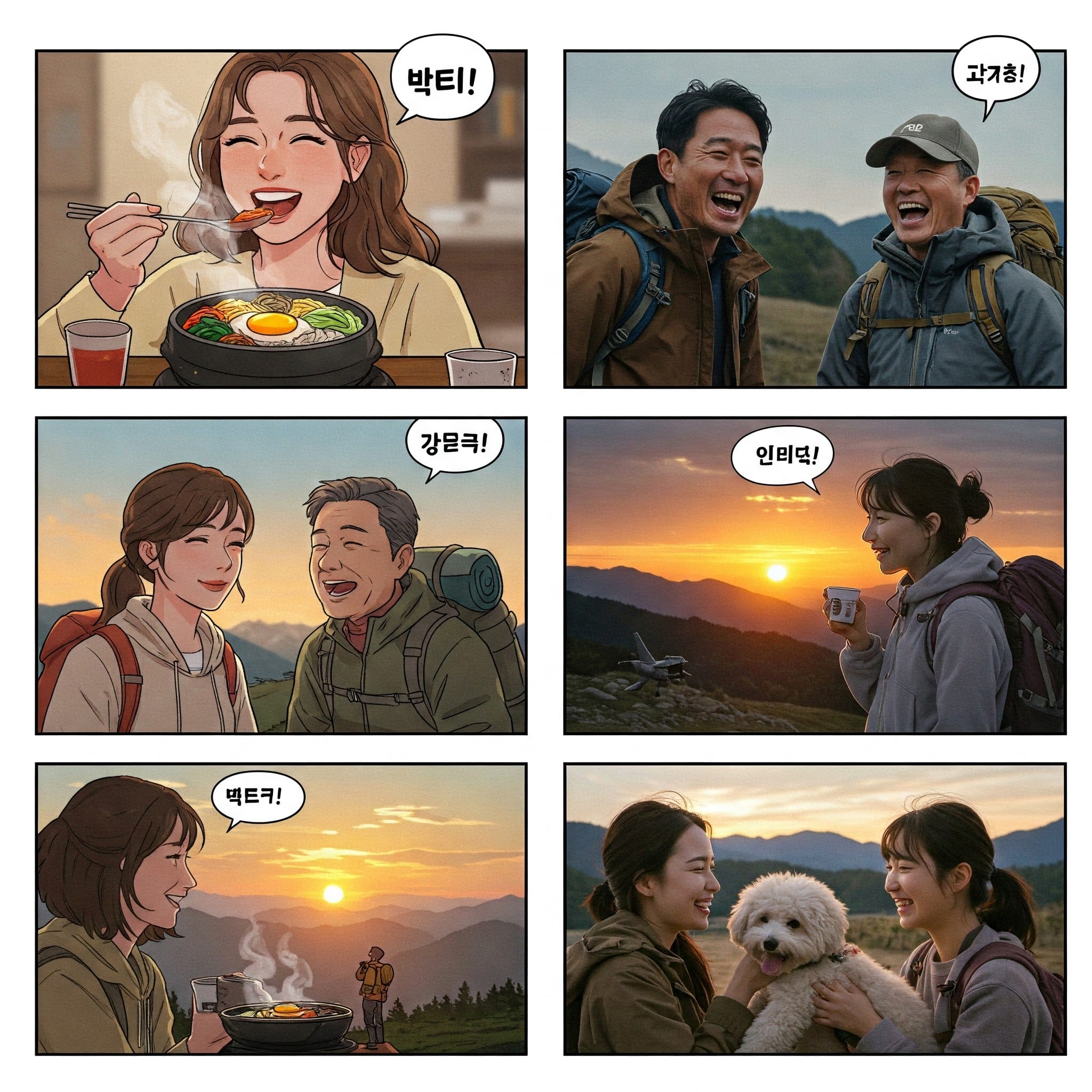 様々な状況で「좋아요」を使う人々