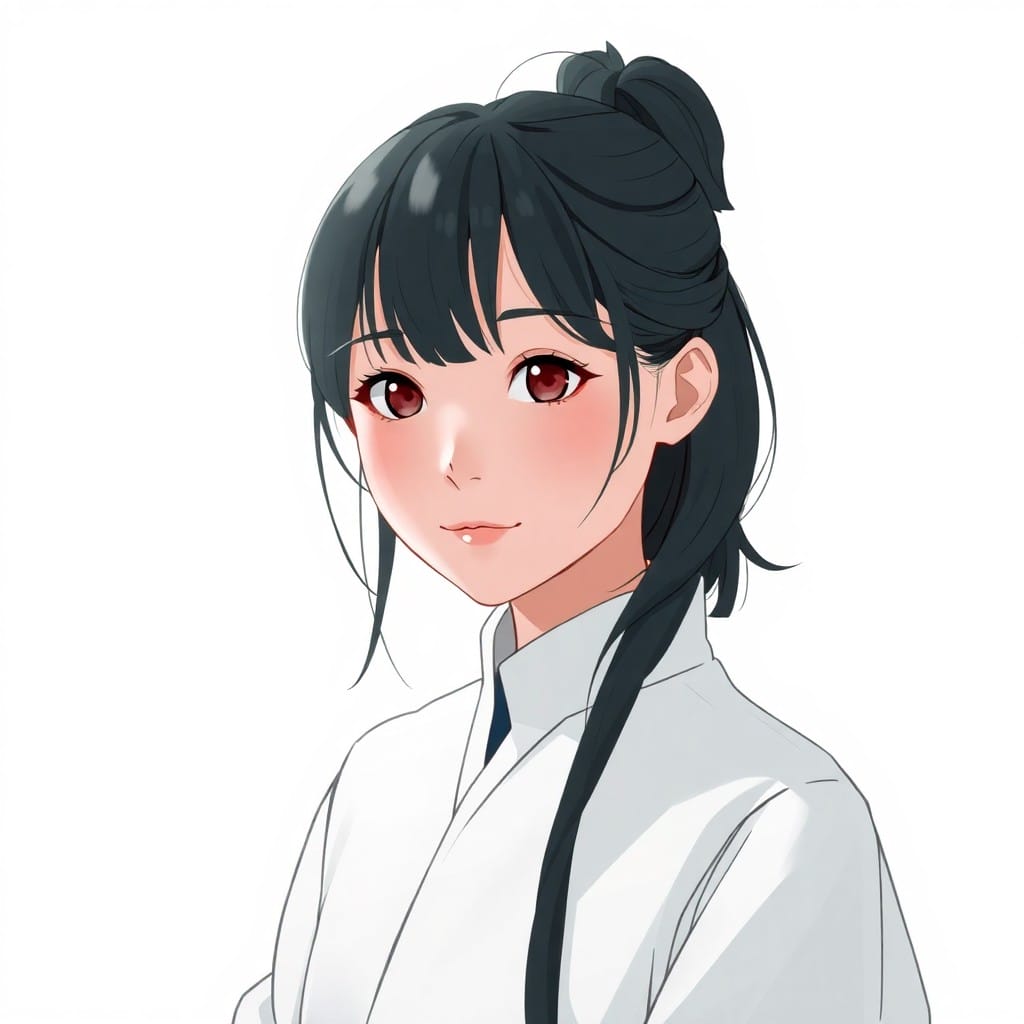 TOPIKの過去問題集を開いて勉強している様子