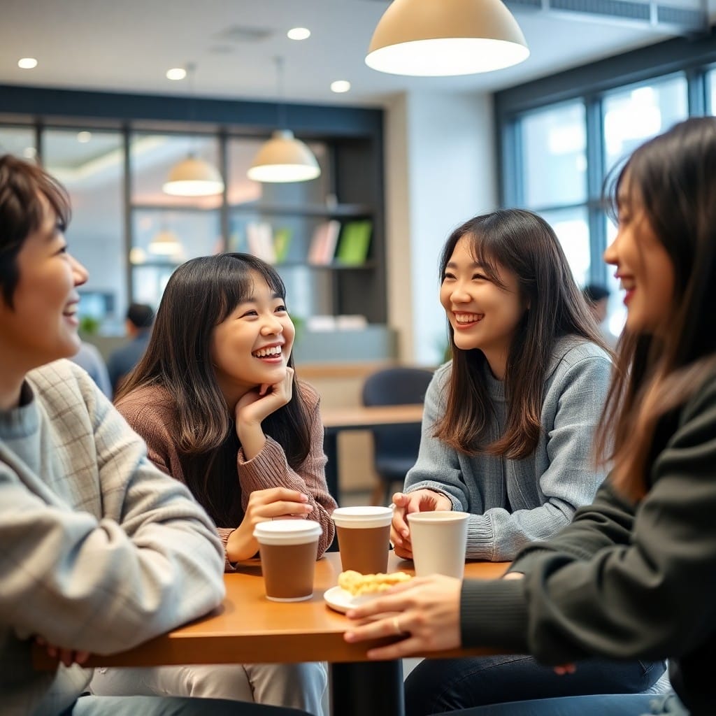 友人同士が肩を組んでいる様子