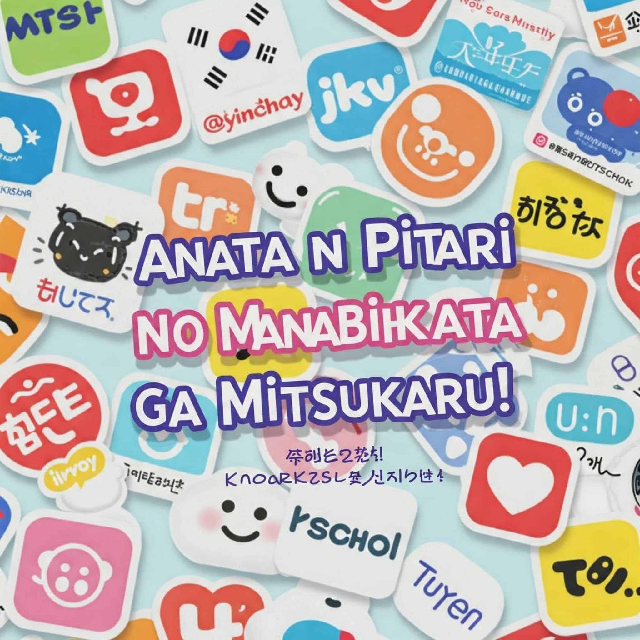 オンライン韓国語サービスのロゴやアプリが並び、「あなたにピッタリの学び方が見つかる！」というテキストがあるイメージ。