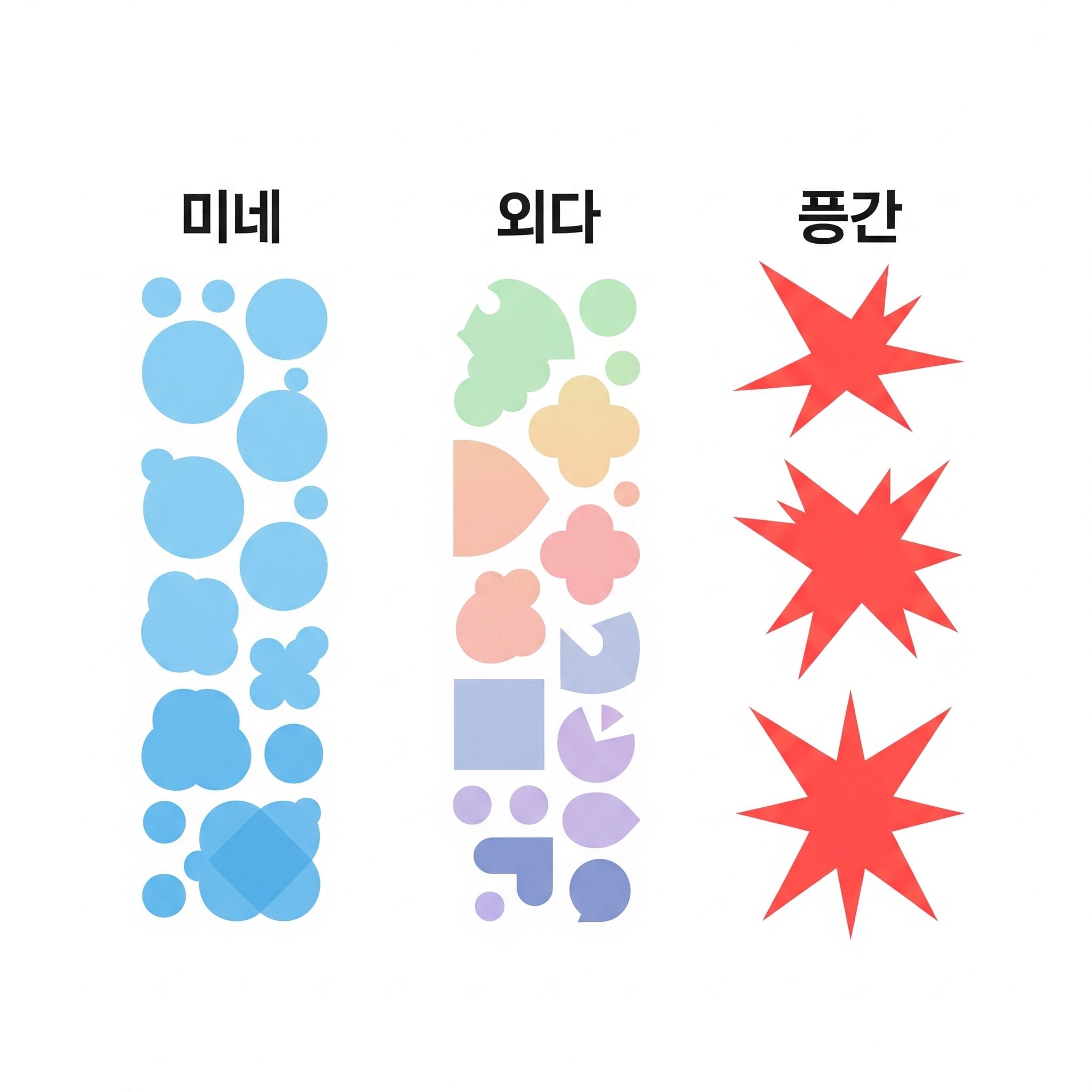「初級」「中級」「上級」とレベル分けされた韓国語スラングのインフォグラフィック風イラスト