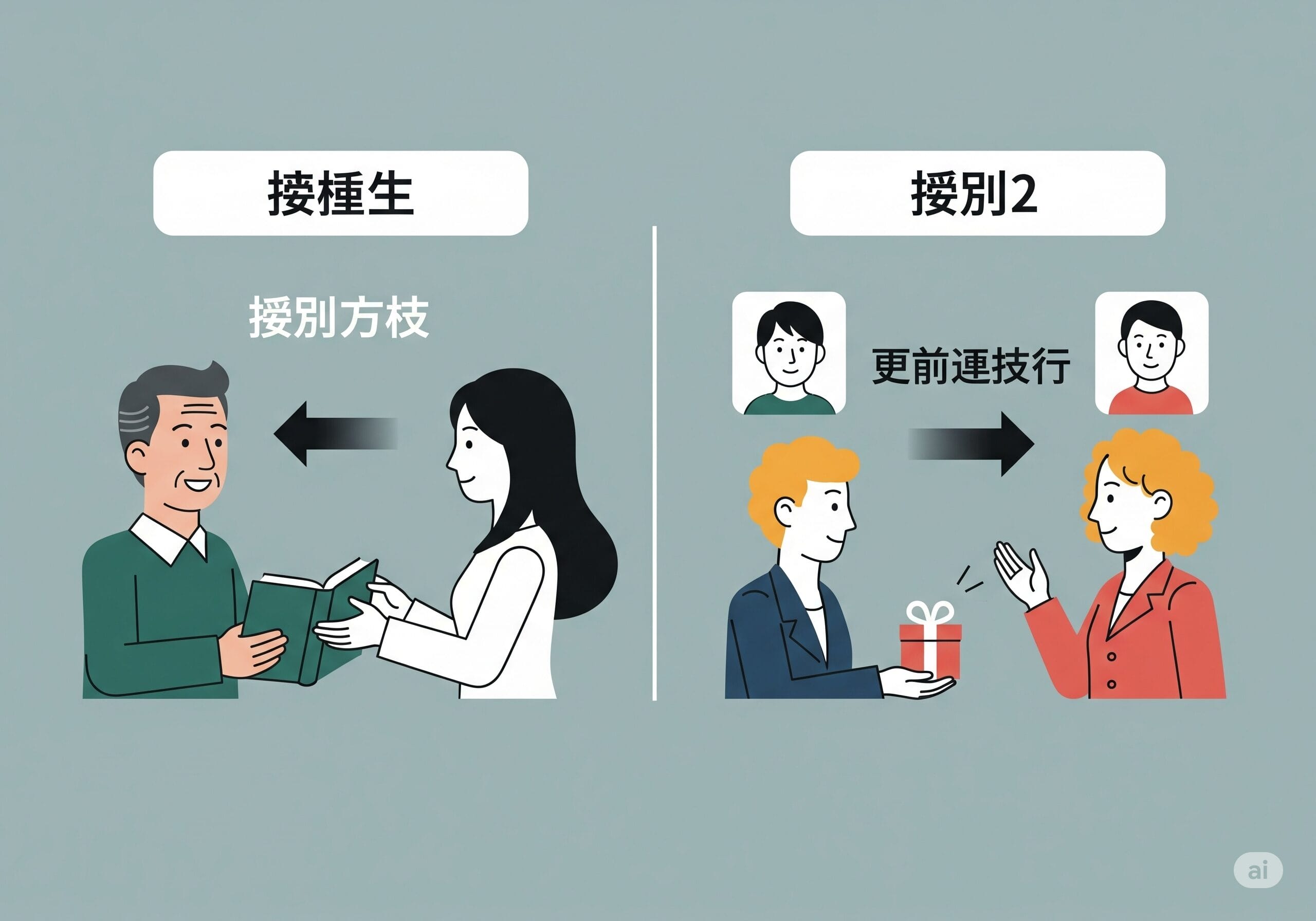 「달래요」と「주래요」の違いを説明するインフォグラフィック