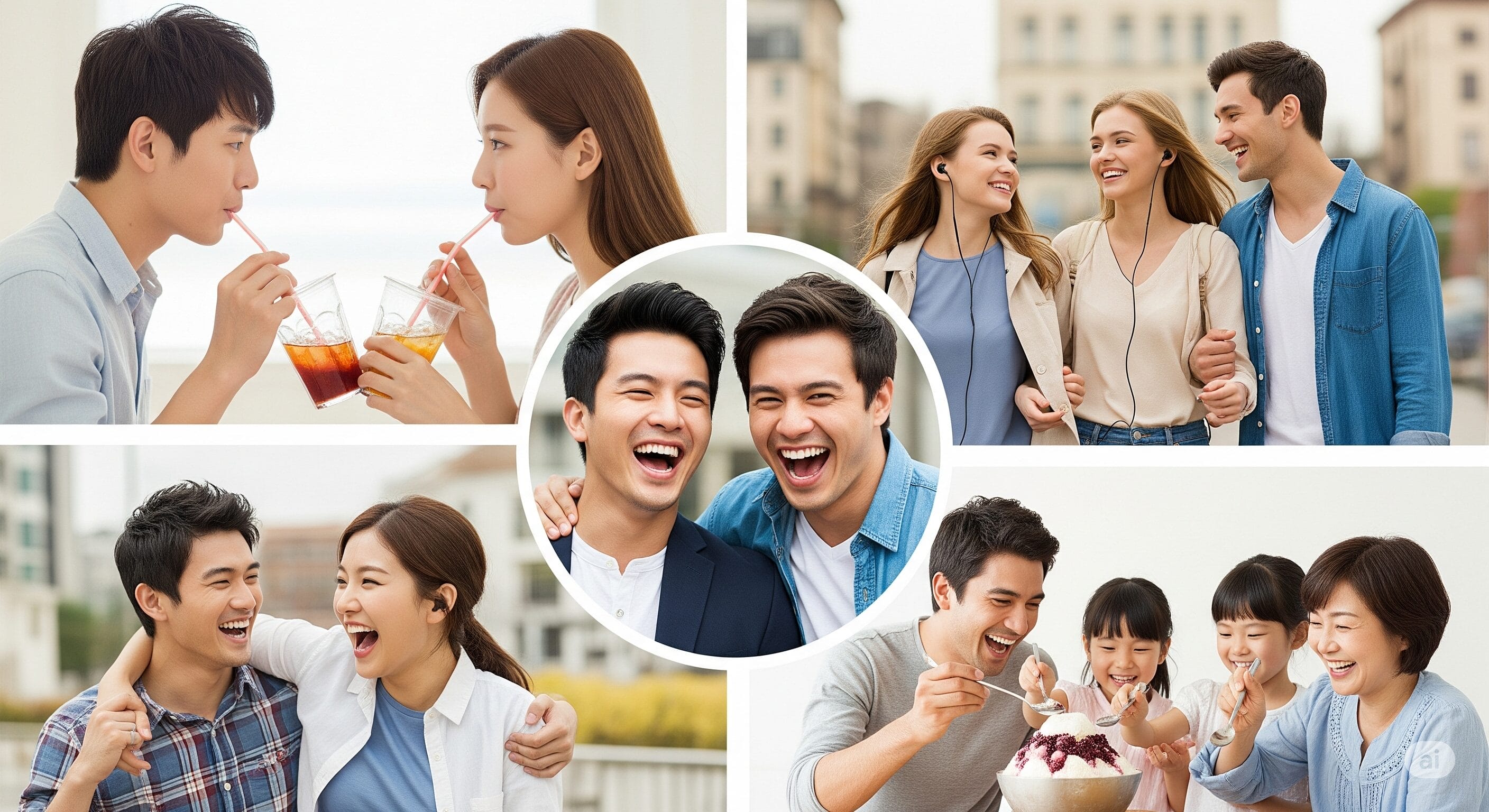 地味な見た目の料理を食べて、予想外の美味しさに感動している人のイラスト