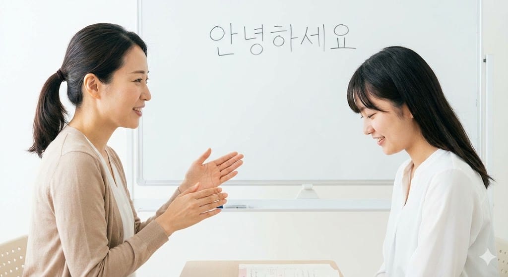 マンツーマンレッスンで丁寧に指導する講師と生徒