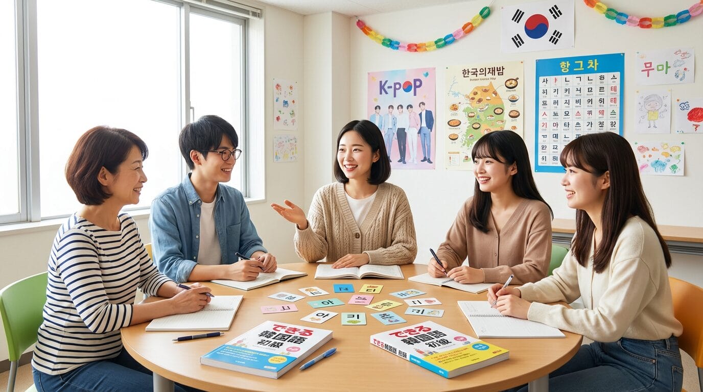 韓国語教室の体験レッスン風景