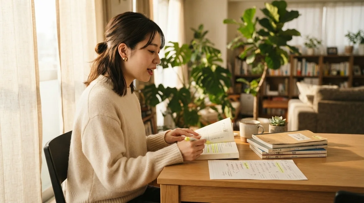 韓国語文章の構造や文法アノテーションが書き込まれたノート