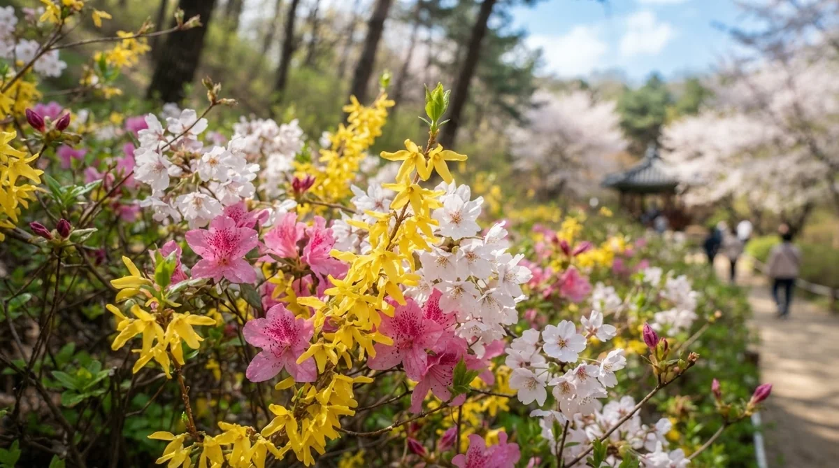 韓国の春を華やかに彩る多彩な春の花々