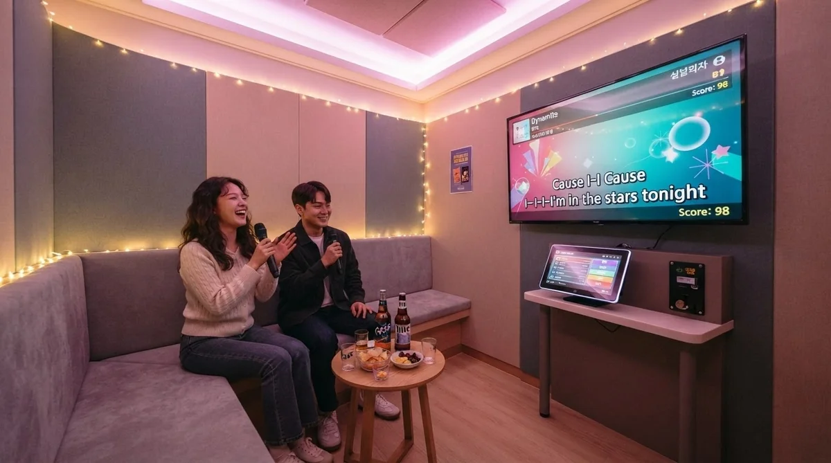 韓国の明るく清潔なコインノレバンの室内風景