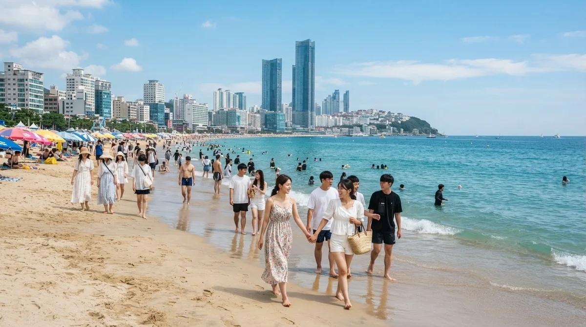 釜山の海雲台など韓国で人気の夏のアクティビティ・海辺の風景