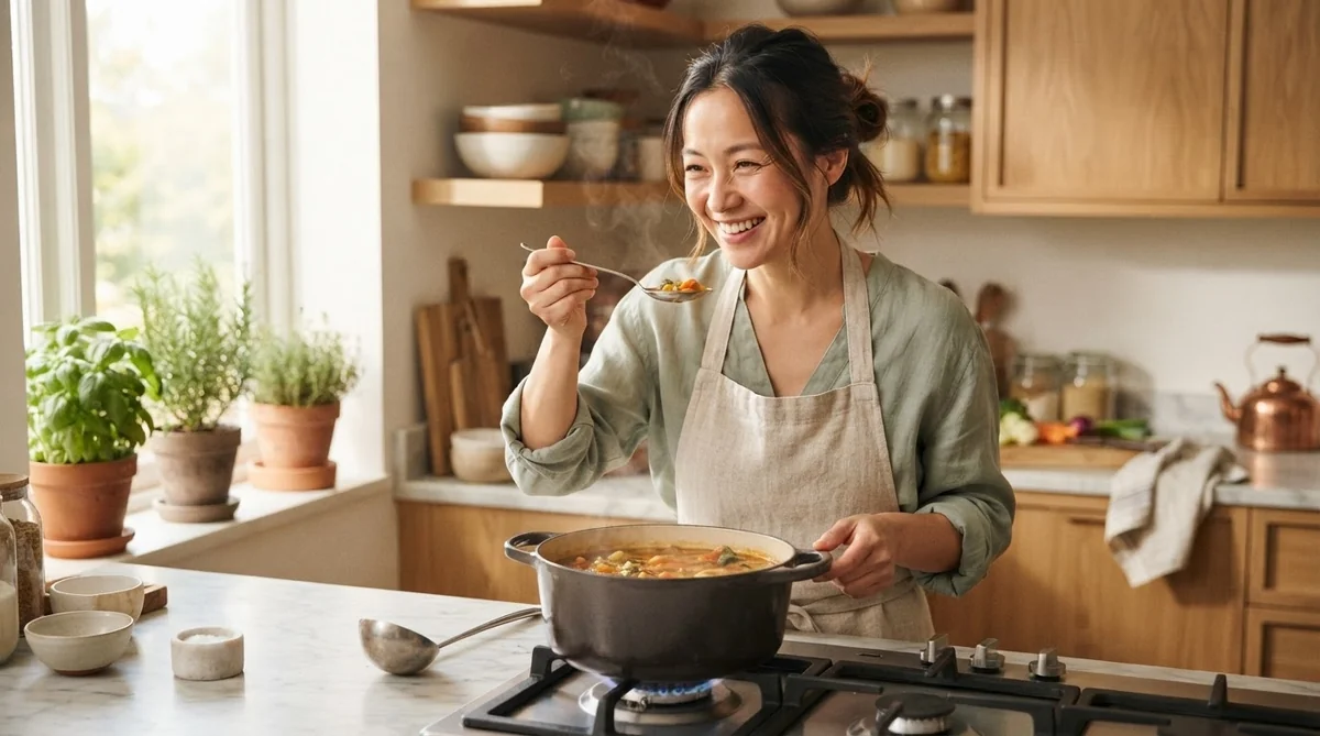 整然と小鉢やお皿が並べられた綺麗な韓国家庭料理の食卓