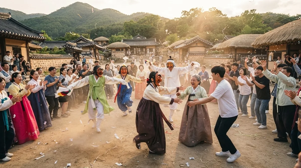 観客と演者が一体となって踊るフィナーレの様子