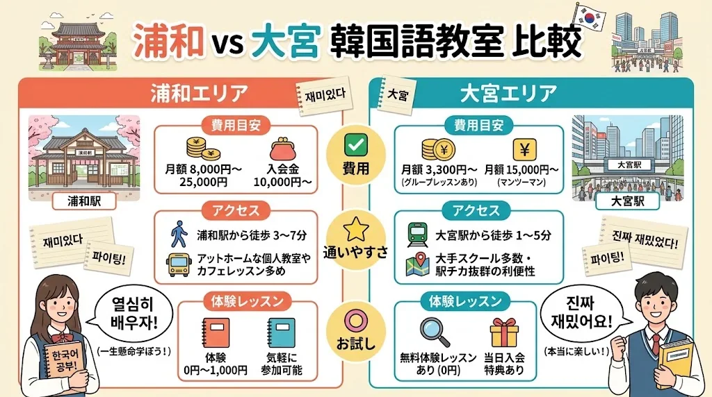 各教室の料金や通いやすさを示すインフォグラフィック
