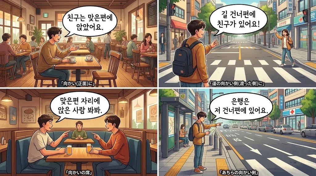 様々な場面で使う位置名詞のコラージュ画像