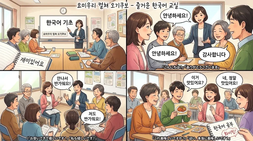 よみうりカルチャー荻窪の授業風景を描いたコラージュ画像